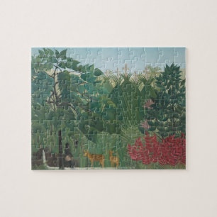 The Waterfall by Henri Rousseau, Vintage Fine Art Jigsaw Puzzle