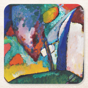 The Waterfall, Wassily Kandinsky Square Paper Coaster