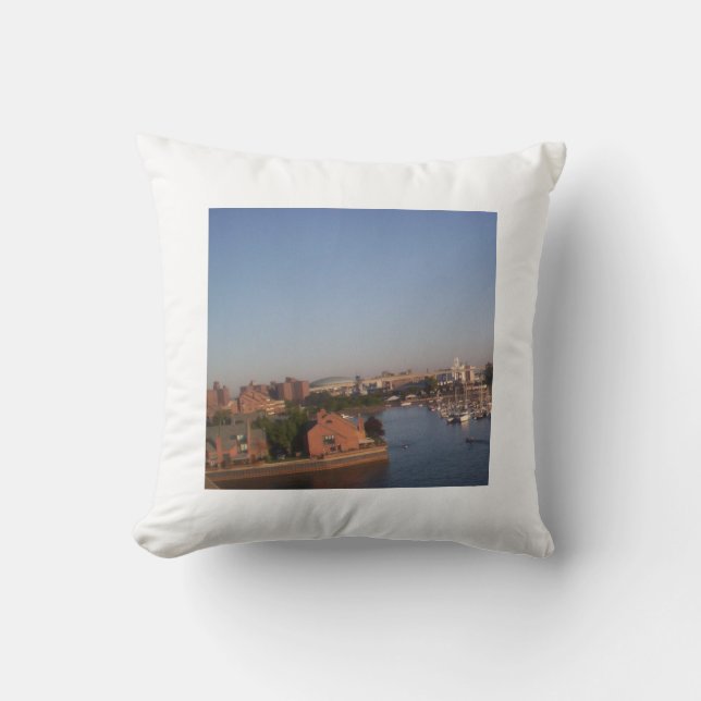 The Waterfront  Throw Pillow (Front)