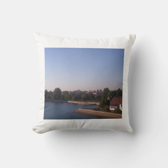The Waterfront  Throw Pillow (Front)