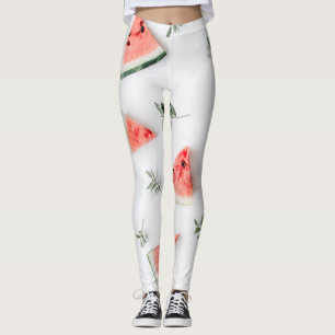 THE WATERMELON AND LEAVES LEGGINGS