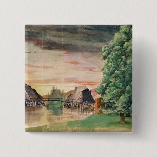 The Watermill, 1495-97 2 Inch Square Button