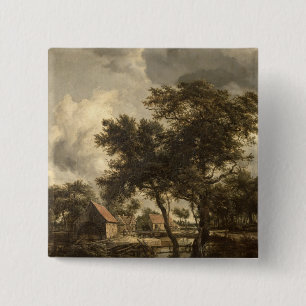 The Watermill, c.1660 2 Inch Square Button