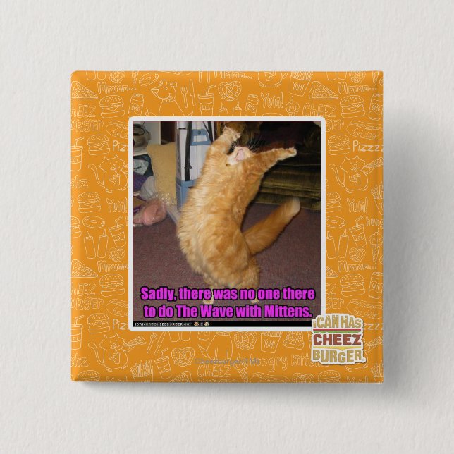 The Wave 2 Inch Square Button (Front)