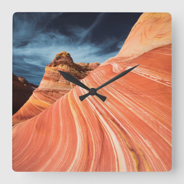 The wave, vermilion cliffs, Arizona Square Wall Clock (Front)
