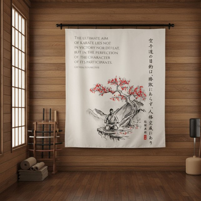 The Way of Karate - Wisdom of Gichin Funakoshi Tapestry (Creator Uploaded)