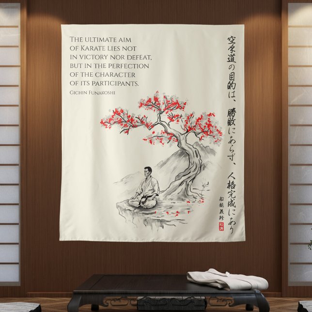 The Way of Karate - Wisdom of Gichin Funakoshi Tapestry (Creator Uploaded)