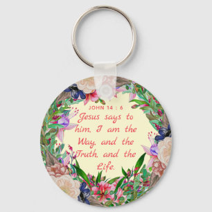 The Way, the Truth and the Life - Button Keychain