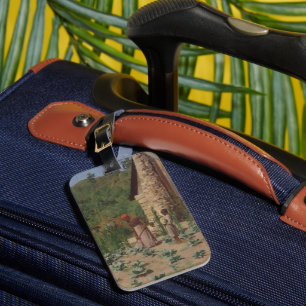 The Way They Live by T. Anshutz Vintage Painting Luggage Tag