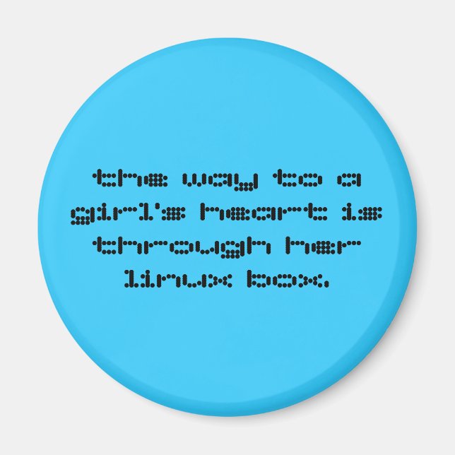 the way to a girl's heart is through her linux ... magnet (Front)