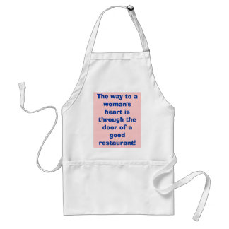 The way to a woman's heart is through the door ... standard apron