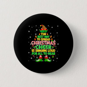The Way To Spread Christmas Elf Xmas Boys Mens Kid 2 Inch Round Button
