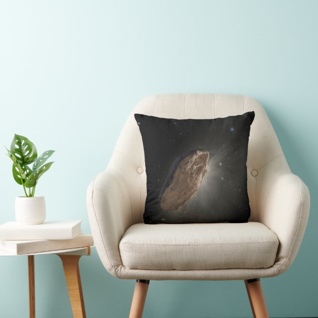 The Wayward Interstellar Object Oumuamua. Throw Pillow (Chair)