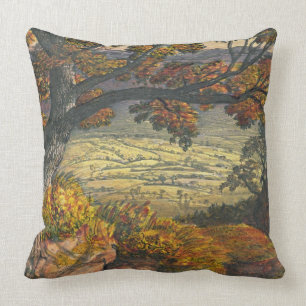 The Weald of Kent, c.1827-28 (w/c & gouache on pap Throw Pillow