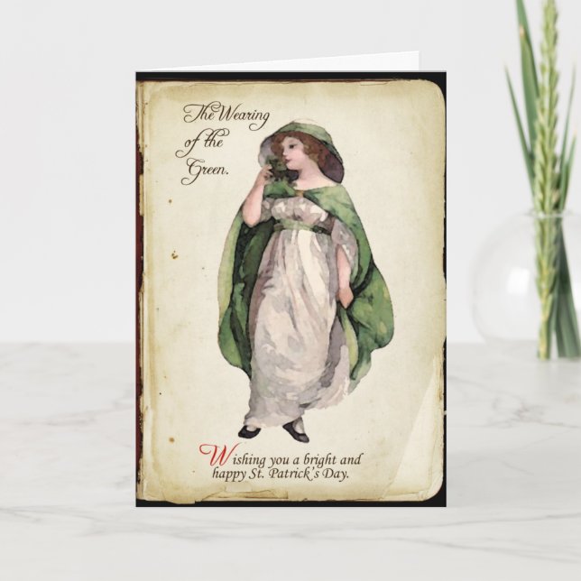 The Wearing of the Green St. Patrick's Day Card (Front)