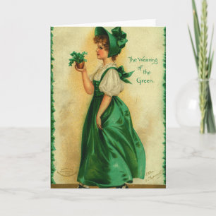 "The Wearing of the Green" vintage card, 1907 Card