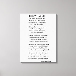 THE WEAVER POEM  CANVAS PRINT