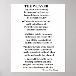 THE WEAVER POEM POSTER