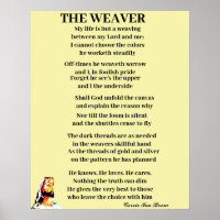 THE WEAVER POEM POSTER