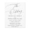 The Wedding Budget black on white Elegant Invite 
