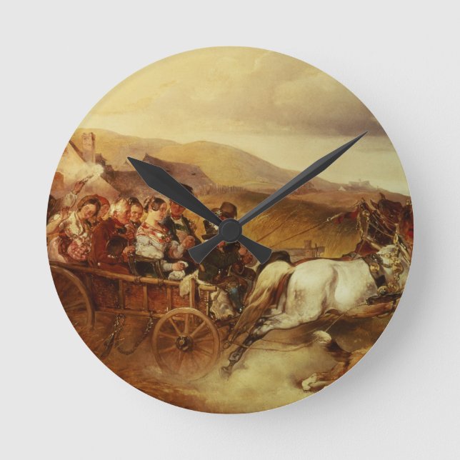 The Wedding Cart Round Clock (Front)