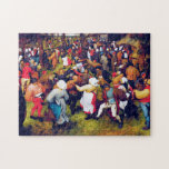 The Wedding Dance, Pieter Bruegel Jigsaw Puzzle<br><div class="desc">Pieter Bruegel the Elder (1525–1530 – 9 September 1569) was the most significant artist of Dutch and Flemish Renaissance painting, a painter and printmaker from Brabant, known for his landscapes and peasant scenes (so-called genre painting); he was a pioneer in making both types of subject the focus in large paintings....</div>