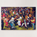 The Wedding Dance, Pieter Bruegel Jigsaw Puzzle<br><div class="desc">Pieter Bruegel the Elder (1525–1530 – 9 September 1569) was the most significant artist of Dutch and Flemish Renaissance painting, a painter and printmaker from Brabant, known for his landscapes and peasant scenes (so-called genre painting); he was a pioneer in making both types of subject the focus in large paintings....</div>