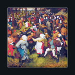 The Wedding Dance, Pieter Bruegel Magnet<br><div class="desc">Pieter Bruegel the Elder (1525–1530 – 9 September 1569) was the most significant artist of Dutch and Flemish Renaissance painting, a painter and printmaker from Brabant, known for his landscapes and peasant scenes (so-called genre painting); he was a pioneer in making both types of subject the focus in large paintings....</div>