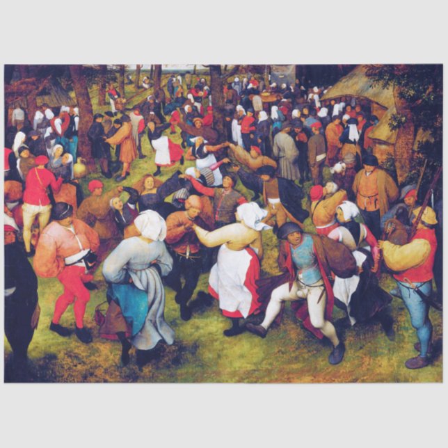 The Wedding Dance, Pieter Bruegel Tissue Paper (Front)