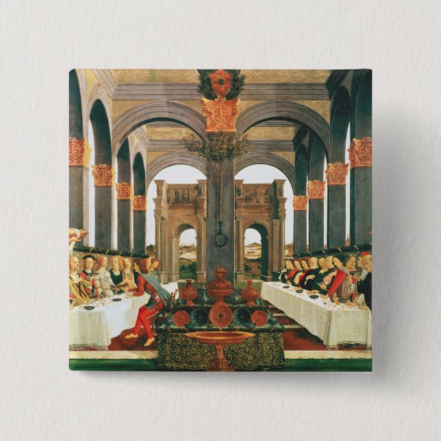 The Wedding Feast 2 Inch Square Button (Front)