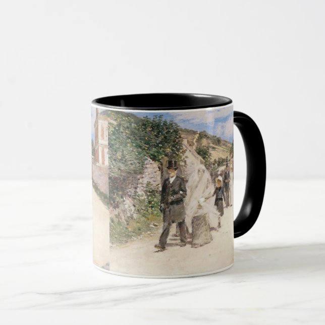 The Wedding March by Robinson, Vintage Newlyweds Mug (Front Right)