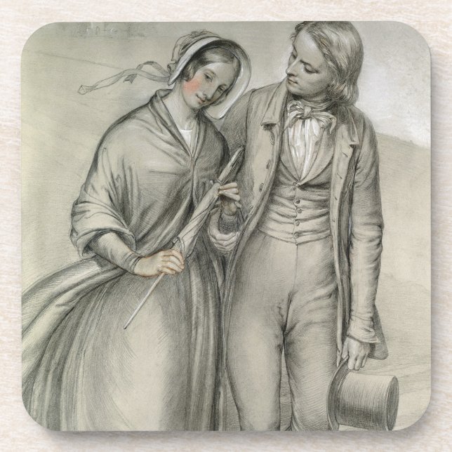 The Wedding Morning - The departure, c.1846 Coaster (Front)