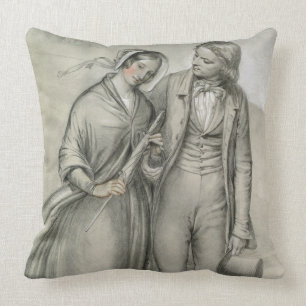 The Wedding Morning - The departure, c.1846 Throw Pillow