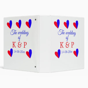 The wedding of add couple name initial letter date binder
