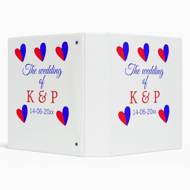 The wedding of add couple name initial letter date binder (Background)