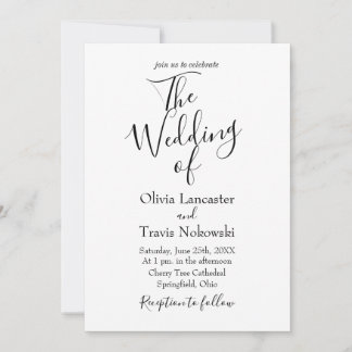 The Wedding Of Customizable Wedding Invitation