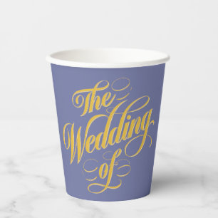 The Wedding of Elegance: Blueberry and Sunshine Paper Cups
