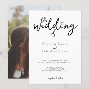The Wedding of Minimalist Invitation