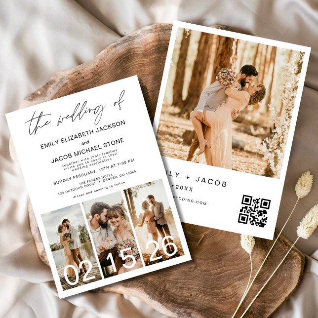 The Wedding of Minimalist QR code Simple Invitation (Creator Uploaded)