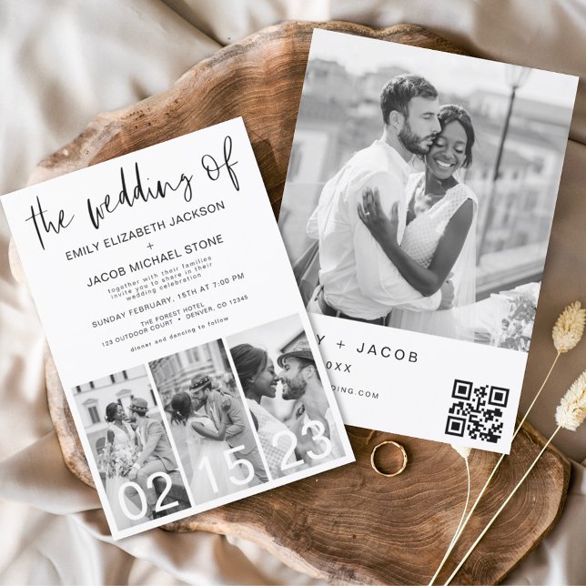The Wedding of Minimalist QR code Simple Invitation (Creator Uploaded)
