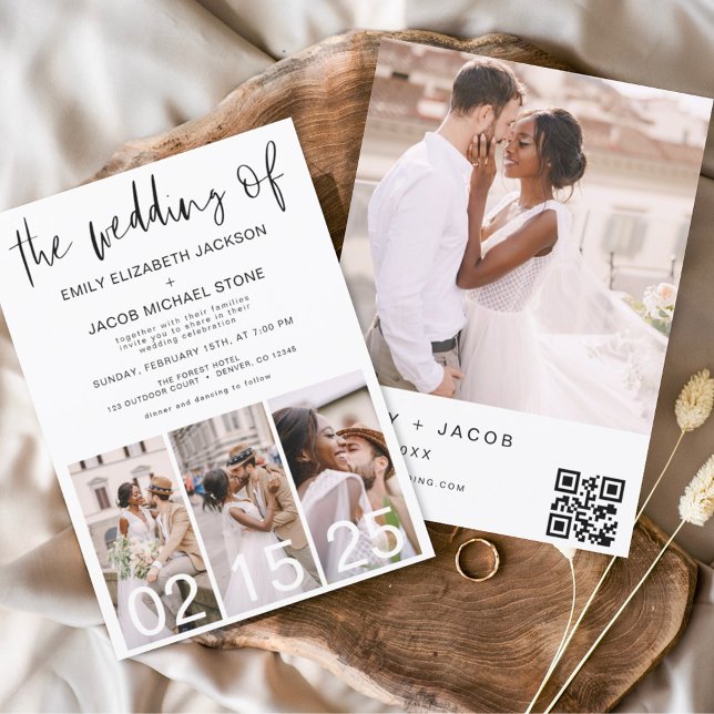 The Wedding of Minimalist QR code Simple Invitation (Creator Uploaded)