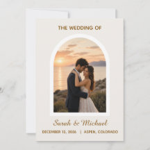 'The Wedding of' Modern Arch Photo Save the Date
