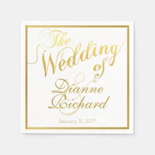 the wedding of... our names napkin