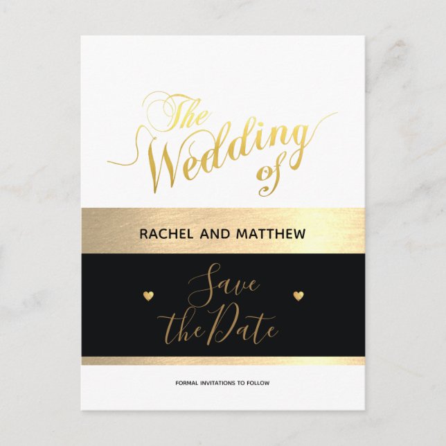 the wedding of / save-the-date announcement postcard (Front)