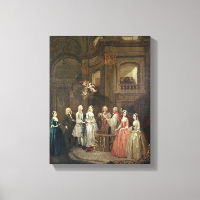 The Wedding of Stephen Beckingham and Mary Cox Canvas Print (Front)
