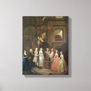 The Wedding of Stephen Beckingham and Mary Cox Canvas Print