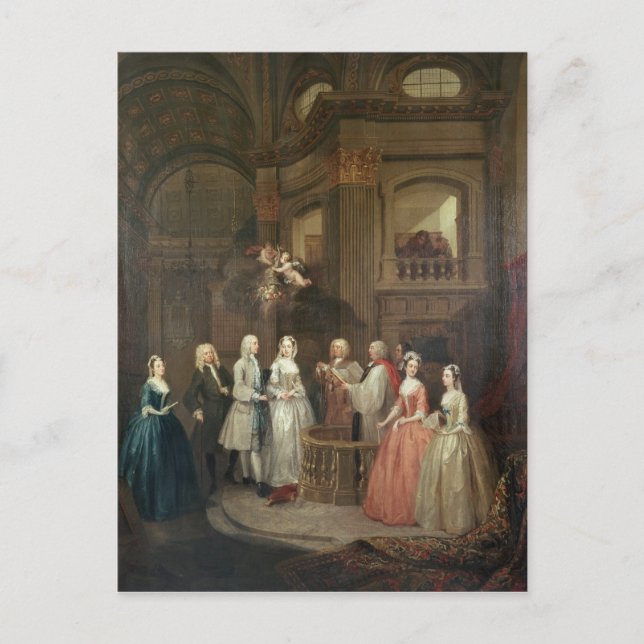 The Wedding of Stephen Beckingham and Mary Cox Postcard (Front)