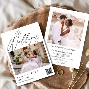 The Wedding of Two Photo QR code Invitation