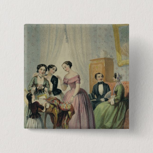 The Wedding Presents 2 Inch Square Button (Front)