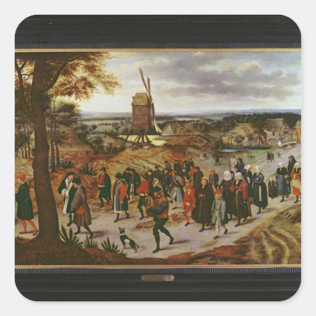 The Wedding Procession Square Sticker (Front)